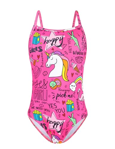 Image of Snowheart Girls Swimsuit One-Piece Bathing Suits Multicolor Kids Sport Summer Beach Swimwear for 2-12 Years Old