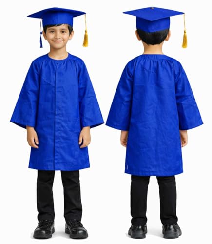 Image of Graduation gown for kids with Cap for convocation dress for school ceremony