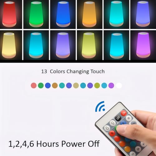 Lámpara de Mesa LED Portátil Recargable con Control Remoto miniatura 5