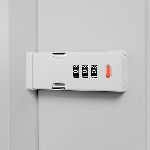 Miniatura 8 de Cerradura de gabinete, pestillos de puerta de granero, cerraduras de seguridad de combinación de 3 dígitos, cerradura de seguridad de combinación,