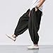 Mens Hip Hop Harem Pants Fashion Solid Color Oversized Tapered Pants Casual Comfy Elastic Drawstring Baggy Trouser