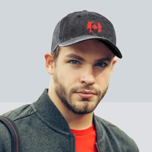 Image of Embroidered Baseball Cap for Women Men Vintage Adjustable Washed Distressed Denim Baseball Hat