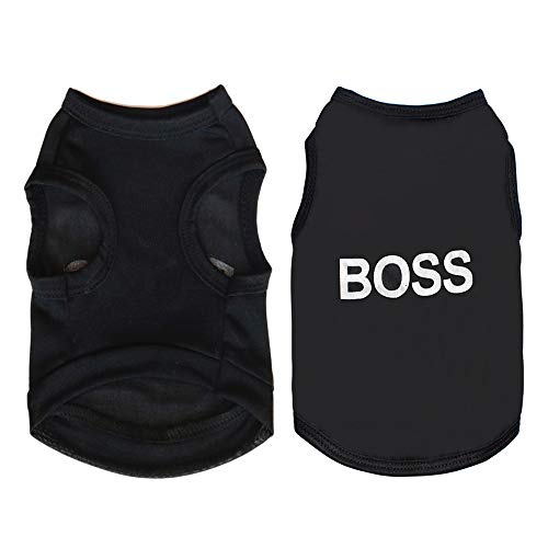 Deruila 6 Packs Dog Clothes For Small Medium Dog Boy Summer Shirt For Chihuahua Yorkies Male Pet Outfits Cat Clothing Black Vest Apparel #TOP5