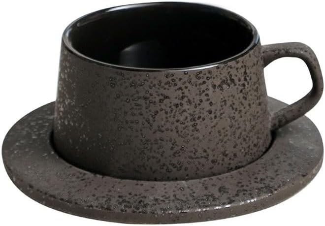 Retro Coarse Ceramic Coffee Cup Afternoon Tea Office Latte Set Saucer