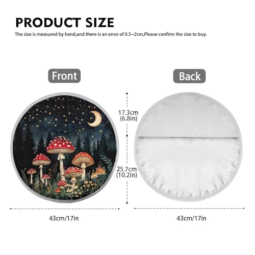 Image of Car Steering Wheel Cover Sun Shade Interior Sunshade Foldable Cute Mushroom Steering Wheel Shield Car Interior Accessories for Sun Heat Universal for Cars Truck SUV Van