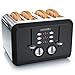 Produktbild Arendo - Automatik Toaster 4 Scheiben in Edelstahl - bis zu vier Sandwich und Toast-Scheiben - Bräunungsgrad 1-6 - Aufwärm- und Auftaufunktion - Krümelschublade - 1630 Watt - GS zertifiziert