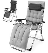 NEWBULIG Zero Gravity Chair, Folding Outdoor Patio Recliner, Reclining Camping Lounge Chair with ...