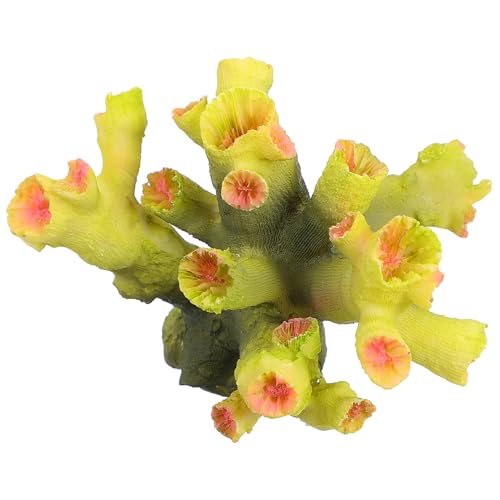 Totority ?真小型珊瑚水族箱装飾 グリーン 水槽用レイアウトオーナメント 魚の遊び道具 水質 な観賞魚向けインテリア