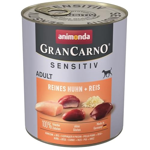 animonda Sensitive Dog Food, Chicken + Rice, 6 x 800g