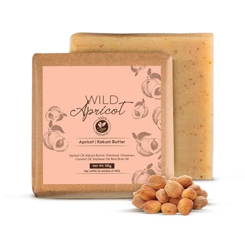 Wild Apricot Bath Soap Enriched With Vitamins C Cleansing & Removing Taning (Pack of 2 x 125 gm)