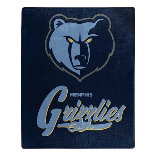 Northwest NBA Memphis Grizzlies Unisex-Adult Raschel Throw Blanket, 50" x 60", Signature