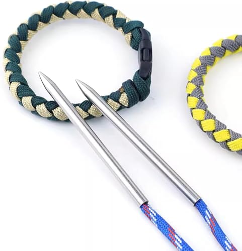 6 Stück Paracord Set, Paracord Zubehör, Paracord Nadel, Spleißnadel, Spleißwerkzeug, Paracord Nähnadel, für DIY Bastelarmbänder Webschnürsenkel Schnüre Kleidung Dekoration