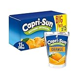 Capri-Sun Orange Kids' Juice Drink (15 x 200ml) Made with Real Fruit Juice - No Artificial Ingredients - Vegan, Gluten Free