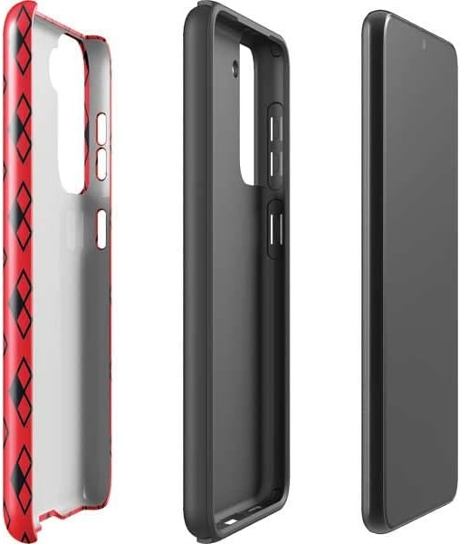 Skinit Pro Phone Case Compatible with Galaxy S21 Plus 5G - Officially Licensed DC Comics Harley Quinn Logo Pattern Design