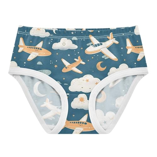 Wusikd Moon Stars Girls' Underwear Cotton Clouds Girls Briefs Soft Toddler Underwear 2T