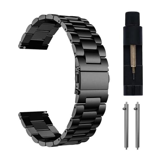MaEiol 22mm Metall Armband für Amazfit Active Max/Amazfit Balance 2/Balance/Amazfit Bip 6 /Bip 5/5 Unity/Helio Strap/Cheetah Pro/GTR 4, Edelstahl Business Armbänder für Herren Damen - Schwarz
