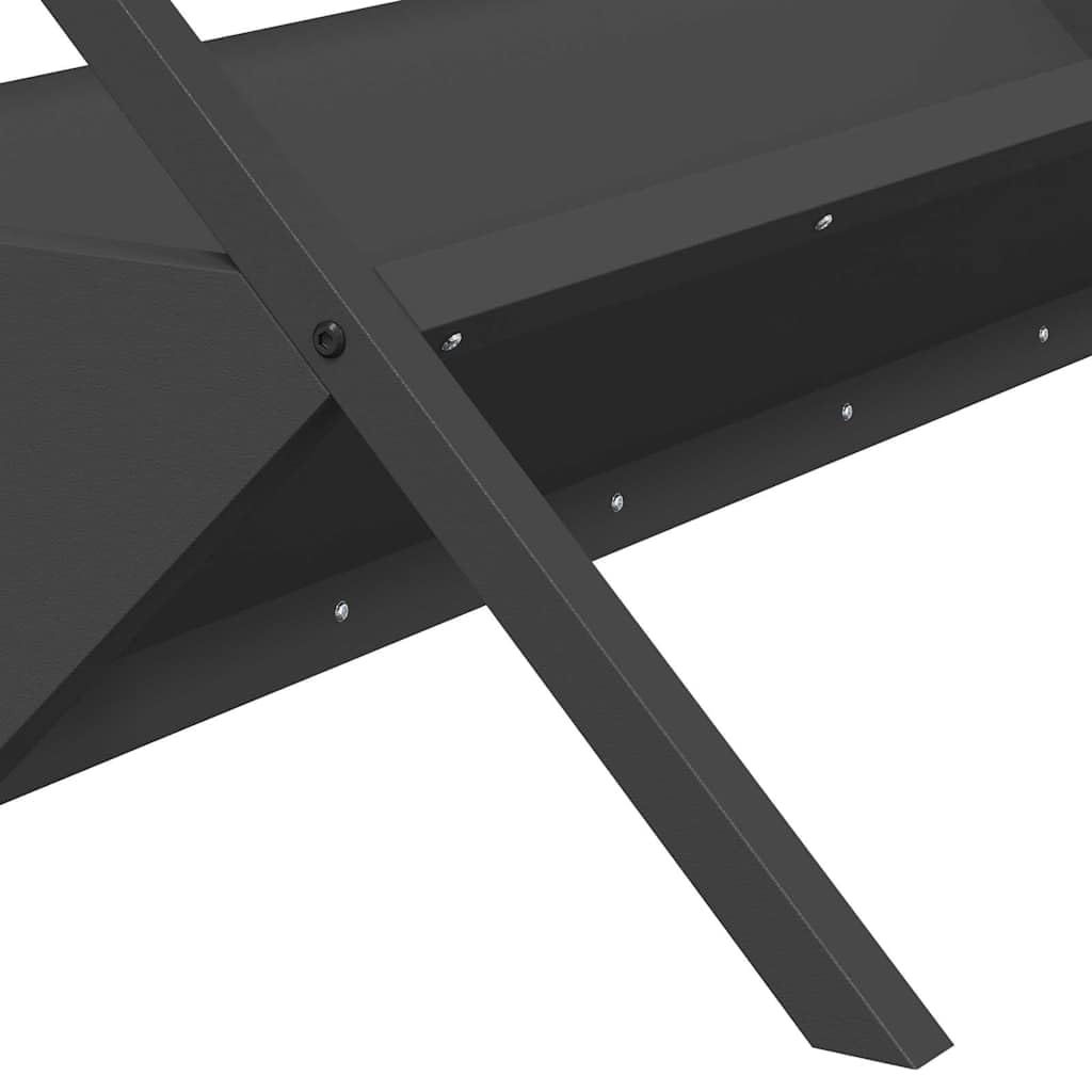 vidaXL Abrevadero para Ganado Negro 111 x 76 x 38 cm, Comedero para Animales, Acero, Resistente, Ideal para Exteriores, jardín y Granja, ¡una solución versátil
