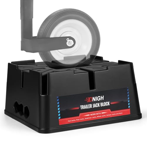 Dnigh Trailer Jack Block Heavy Duty 35000LBS Capacity RV Leveling Block Fit for RV Travel Accessories Camper Stabilizer Strong Design PP Jack Block 1PC