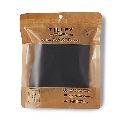 Tilley Men's Organic Cotton Boxer Briefs – Soft Touch, Breathable, Embossed Waistband4