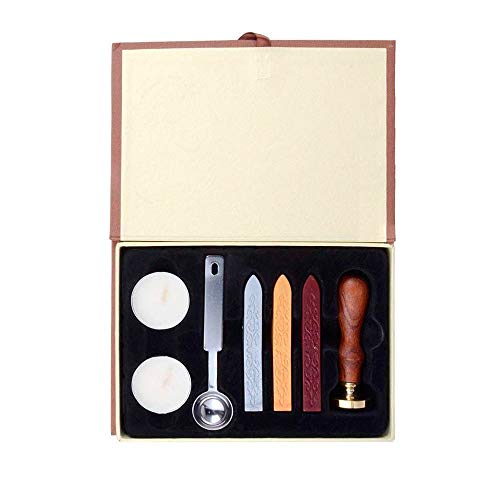 BELMAKS 7PCS Harry Potter Wax Stamp Seals Kit with Vintage Seal Wax Stamp Hogwarts for Postcard Invitation Letters Gifts and Crafts Letter Prints Envelope Wooden Set