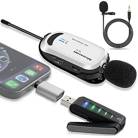 Alvoxcon Lavalier Wireless Mic UHF USB Cover