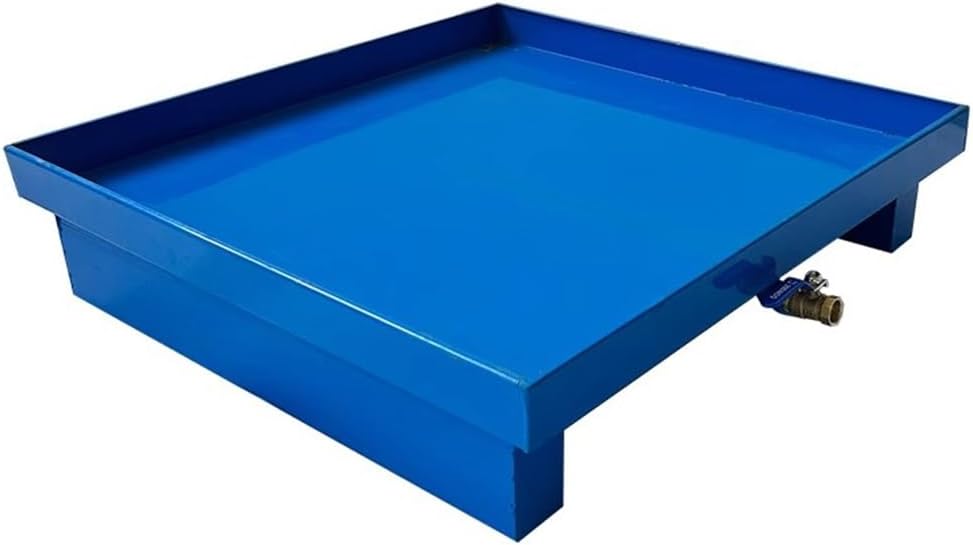 Portable Spill Containment Tray - Modular Spill Containment Platform - Leak-Proof Metal Pallet for Forklifts,Blue-65x65x5cm