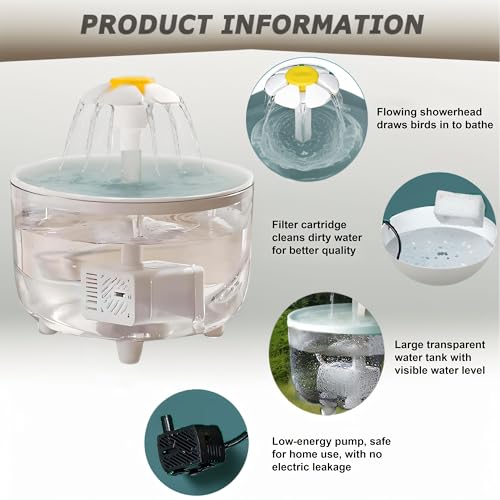 Banheira de pássaros grande para gaiola de periquito interno, chuveiro de pássaro papagaio com bomba
