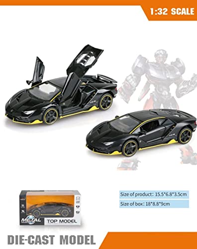 Image of Alokik Enterprise Diecast Car Compatible for Lamborghini Sian 1:32 Scale Model Car Alloy Pull Back Door Opening Vehicles & Lights with Sound Toy Car【Black Color】