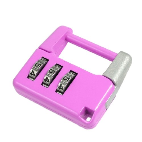 Image of Aexit Fuchsia Silver Padlocks & Hasps Tone Handbag Shaped 0-9 Digits Password Combination Padlocks Combination Lock