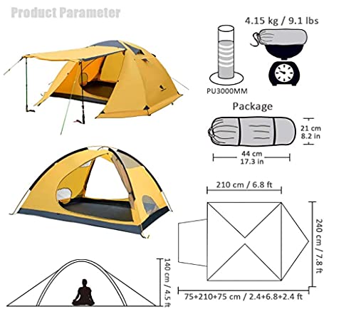 Carpa para camping GeRRiT para 4 personas 4 estaciones impermeable miniatura 4