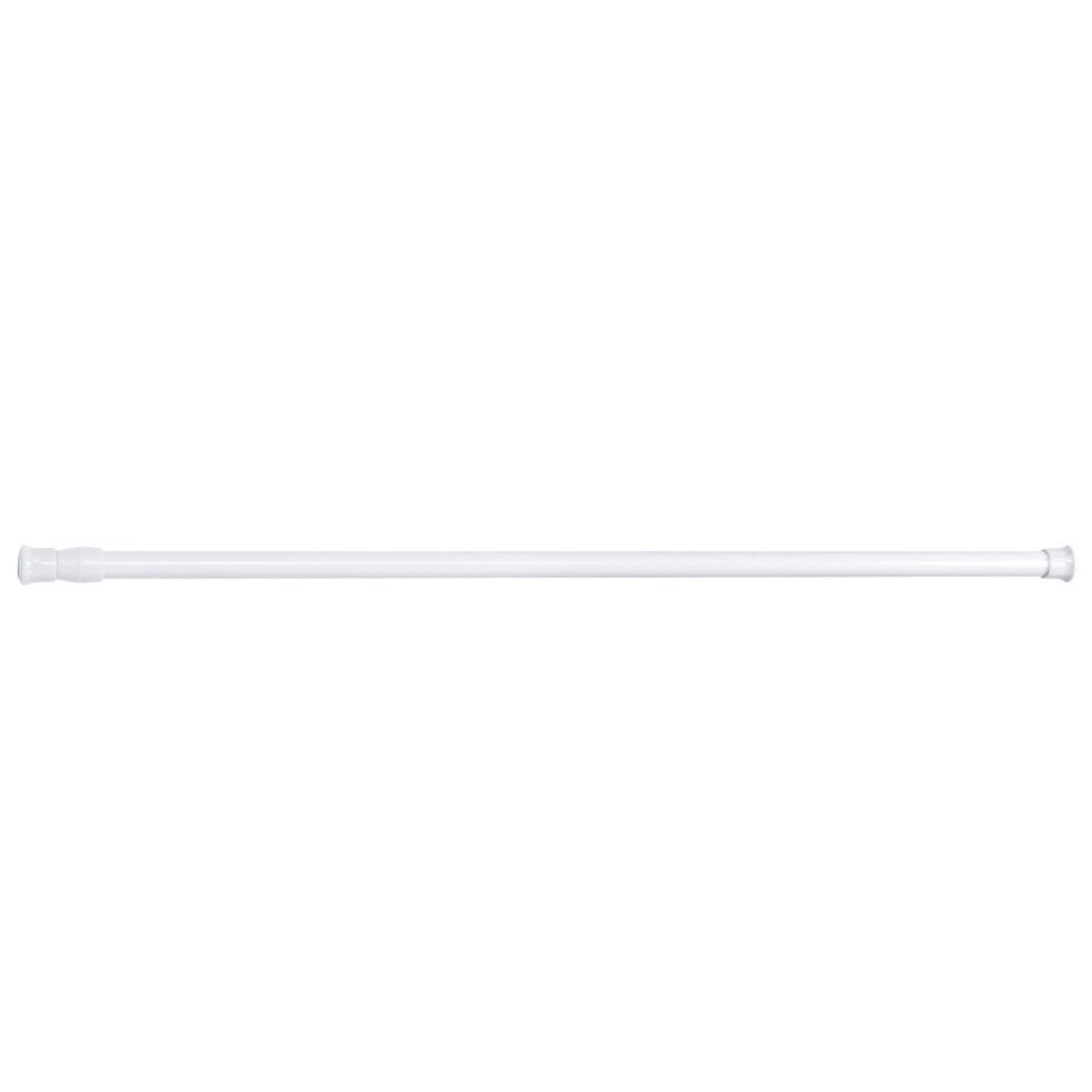 Gemini_mall® Aluminium Extendable Shower Curtain Tension Rod, White, 70-120cm, for Net Curtains or Lightweight Voiles
