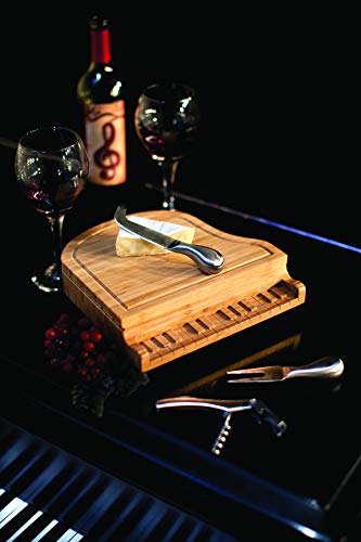 Set de tabla para quesos estilo piano con cuchillos miniatura 6