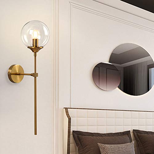 Image of KCO Lighting Replacement Glass Globe Shade,Modern Clear Lampshade Glass Accessories for Pendant Wall Sconces (Clear)