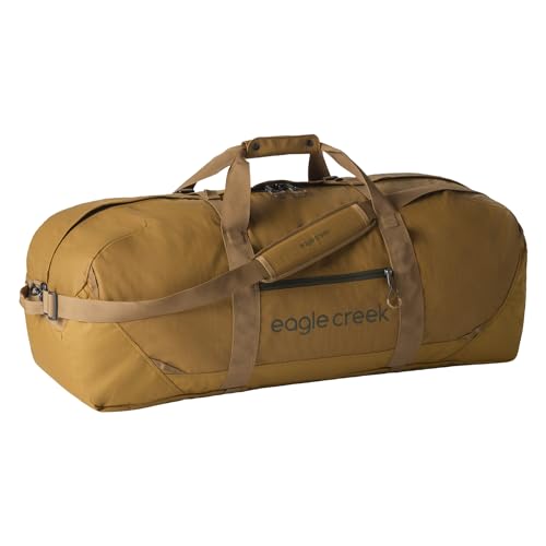 Eagle Creek No Matter What Duffel Bag - Eco Friendly Duffel for Sustainable Travel - Adjustable Shoulder Strap - Multiple Carry Options - Easy to Store - Safari Brown - 90L