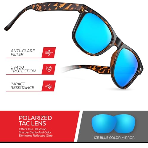 Image of Retro Rewind Polarized Sunglasses for Women Men - UV400 Classic Square Vintage Shades Trendy Unisex Sun Glasses