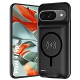 Battery Case for Google Pixel 9/9 Pro, 10000mAh Portable Protective Charging Case with Wireless Charging Compatible for Google Pixel 9/9 Pro (6.3 inch) Battery Pack Charger Case with Carplay (Black)