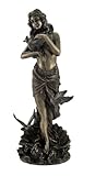 Veronese Design Bronzed Aphrodite with Doves on Scallop Shell Statue