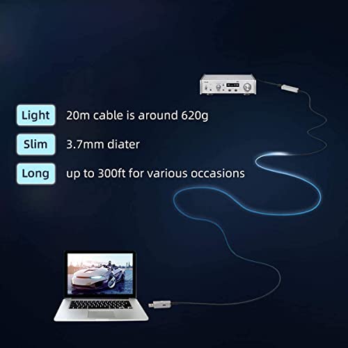 Fibbr Ultra-Long Usb 3.0 Extension Cable 164Ft/50M, Male To Female Usb 3.0 Fiber Optical Cable, High Speed 5Gbps Data Transfer Extender Cord, For Playstation, Printer, Displayer, Hard Drive, Webcams #TOP3
