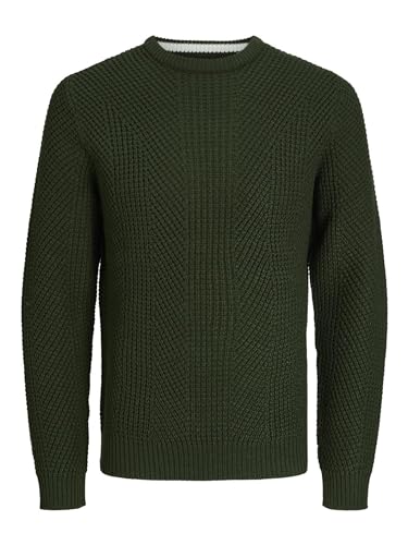 Pull en tricot col rond homme JACK & JONES Jjstandford vêtement chaud vert Mountain View XXL