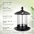 Gbekery Metal Bird Feeders for Outdoors Hanging, Weather Resistant Wild Bird Feeder with 360 Degree Feeding Tray, Black