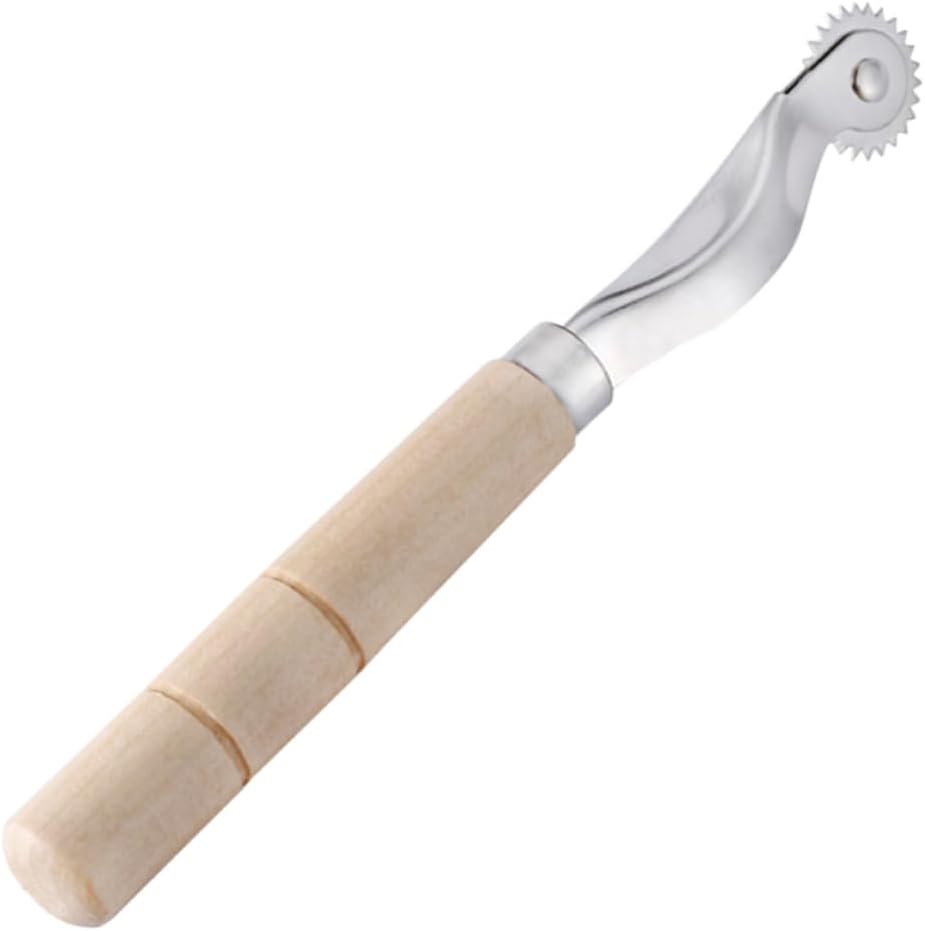 ULDIGI Wooden Handle Steel Wheel Tool Sewing Tracing Wheel for Neat Stitches Quilting Rulers Non Slip Fabric Marker for Sewing