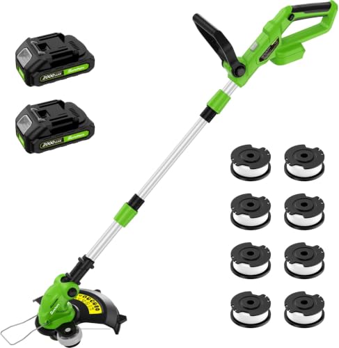 20V Electric Weed Wacker Edger Lawn Tool, Battery...