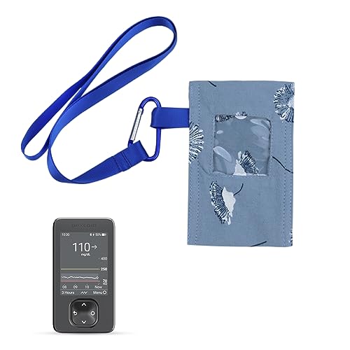 Blood Glucose Meter Pouch with Lanyard Hook for Dexcom Receiver G7 Holder Dexcom g6 Case Insulin Pump Pouch Diabetes Supplies