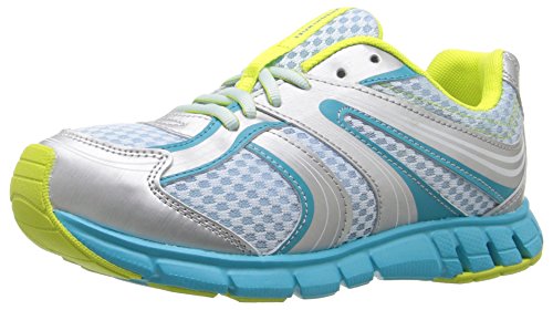 Tsukihoshi Unisex-Child Dash Sneaker, Silver/Light Blue, 5 M US Big Kid