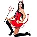 Halloween Devil Costume Set Devil Horn Headband Devil Tail Devil Red Pitchfork