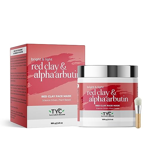 TYC - TRUST YOUR CHOICE Tyc Face Clay Mask Smooth Moisturized And Bright Purifying Even Skin Tone For Men And Women Red Face Mask(100 Gram)