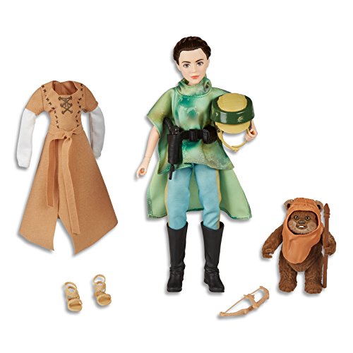 Star Wars Endor Adventure Set inc Princess Leia Organa Figurine & Wicket the Ewok Figure Forces of Destiny Ages 4+, 11"