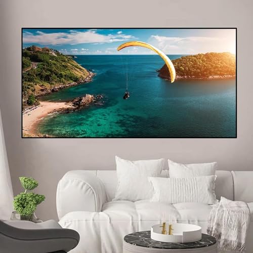 Paysage parachutiste volant toile déco pour habiller un grand mur vide sans se ruiner - 2