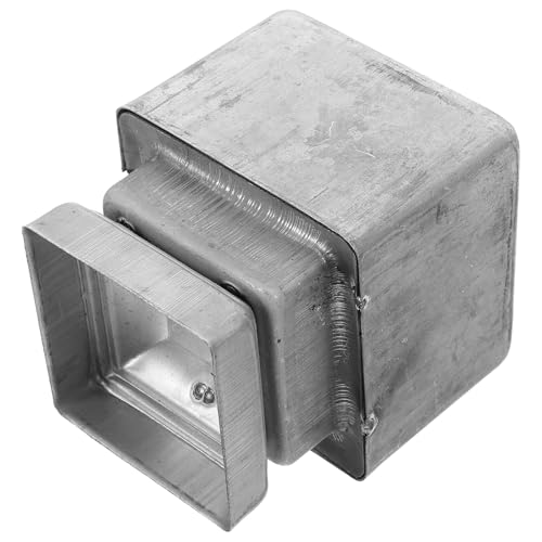 AUTSUPPL Remate para Postes de Metal 60x60 Mm Tapa de Cerca para Jardín Hierro Galvanizado Cubierta de Valla Resistente para Decoración Exterior y Protección de Barandillas