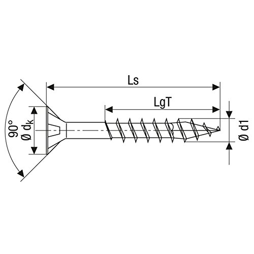 SPAX Universalschraube, 3,5 x 30 mm, 200 Stück, T-STAR plus, Senkkopf, Teilgewinde, 4CUT, WIROX A3J, blank verzinkt, 0191010350303 – Ansicht 3